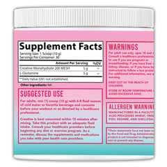Nutrition facts label for Better Booty Glute Scoop