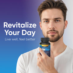 Methylene blue capsules arranged in a row