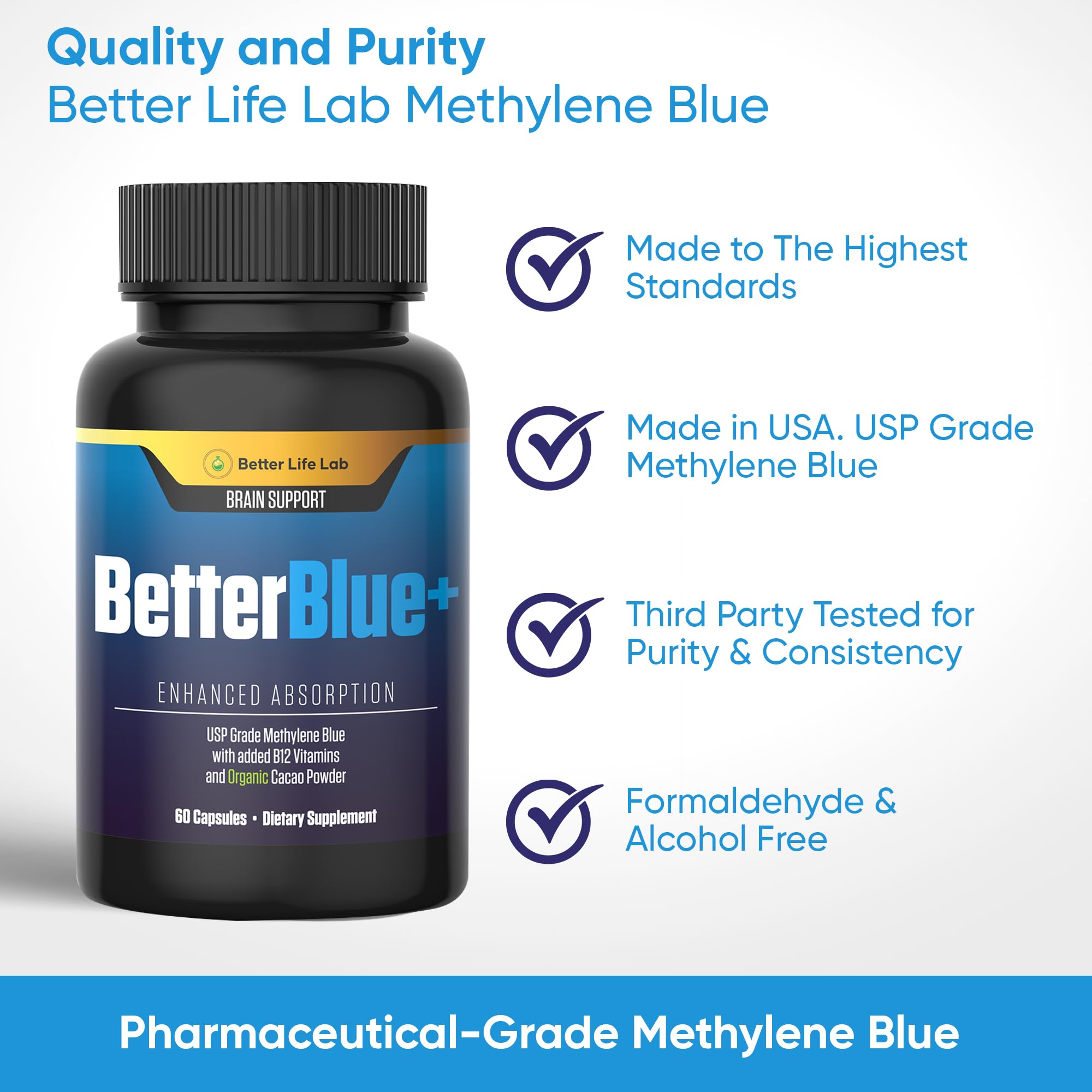 Graphic representing third-party testing and purity