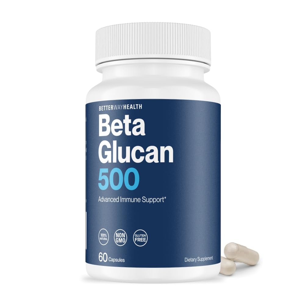 Better Way Health Beta Glucan 500 bottle label