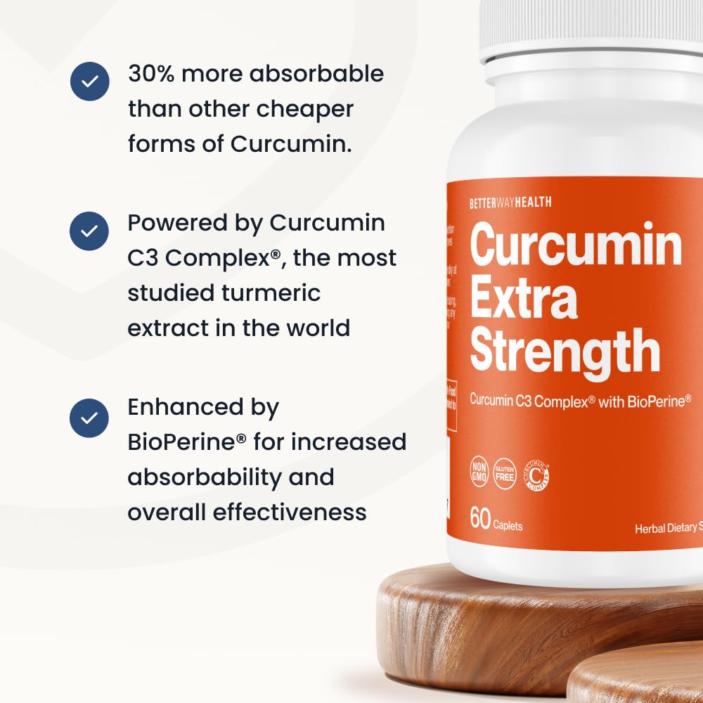 Curcumin Extra Strength capsules arranged for display
