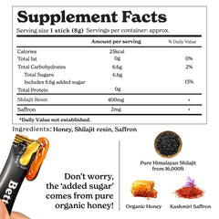 Close-up of Himalayan Shilajit and honey sticks