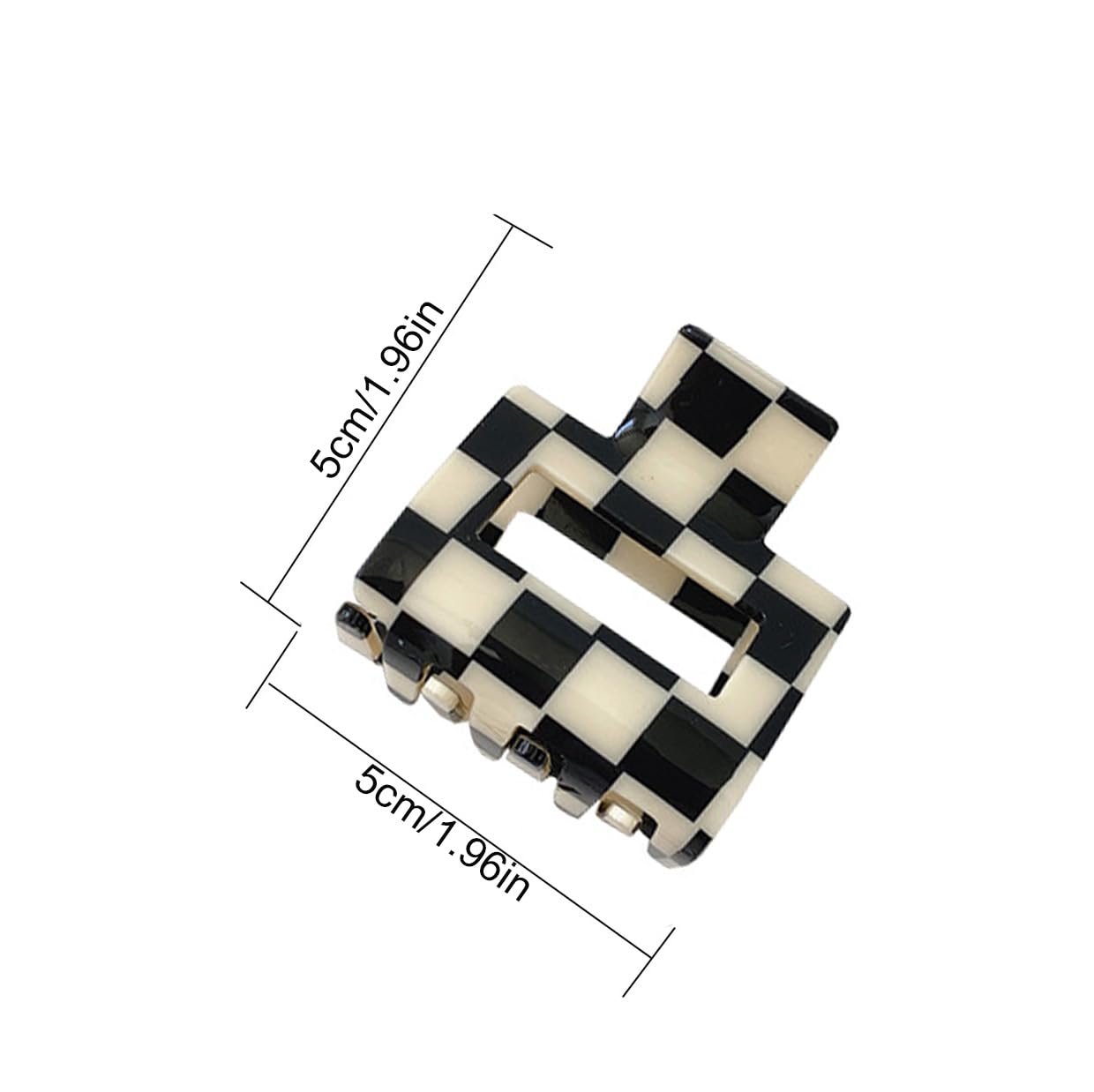 BetterJonny checkered hair clip red color for festive accents