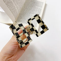 BetterJonny checkered hair clip use case party ready hairstyle