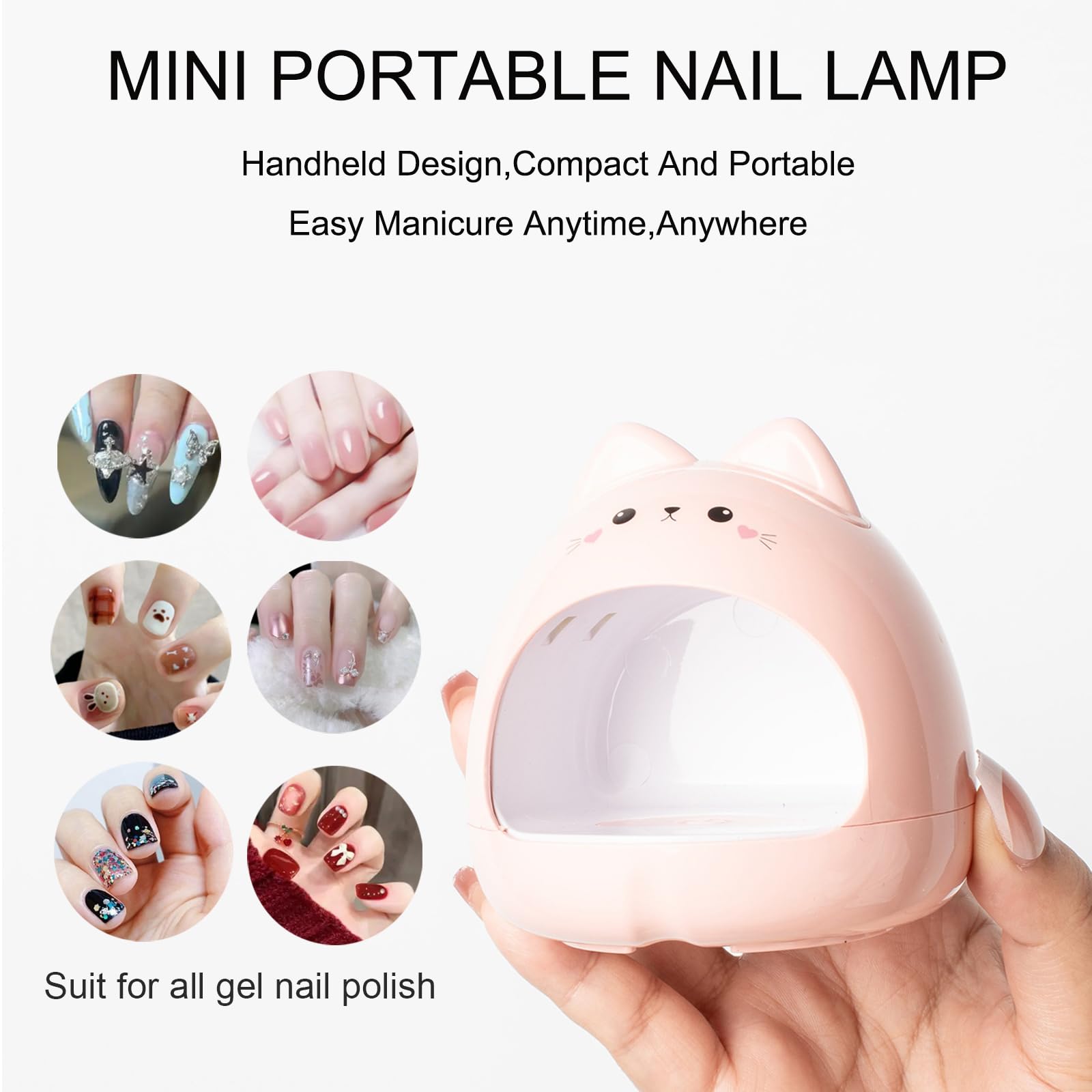 Betterterfor cat-shaped nail lamp adds playful charm during drying.