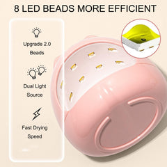 Betterterfor nail lamp connected via USB-C for easy power options.