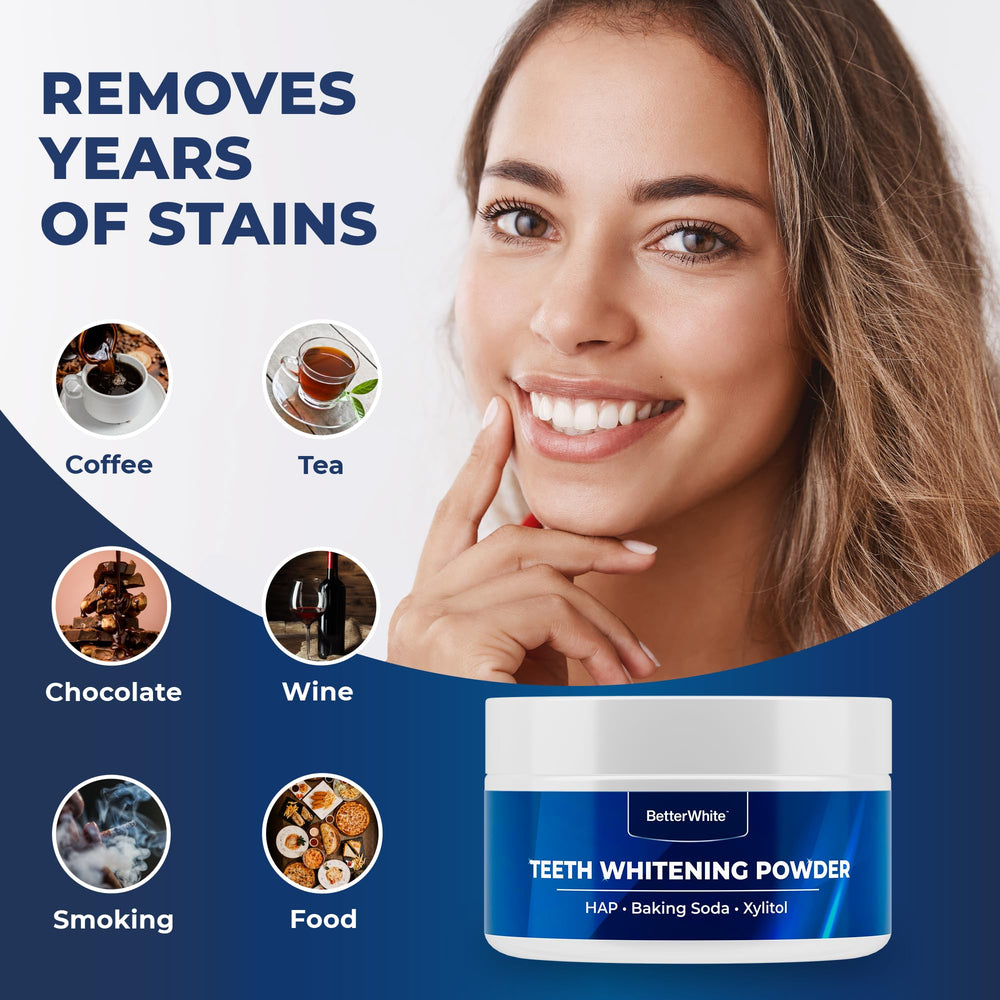BetterWhite packaging highlighting enamel-safe, fluoride-free formula
