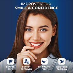 Applying BetterWhite powder at home for whitening