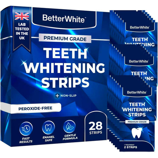 BetterWhite teeth whitening strips pack with 28 strips and 14 treatments
