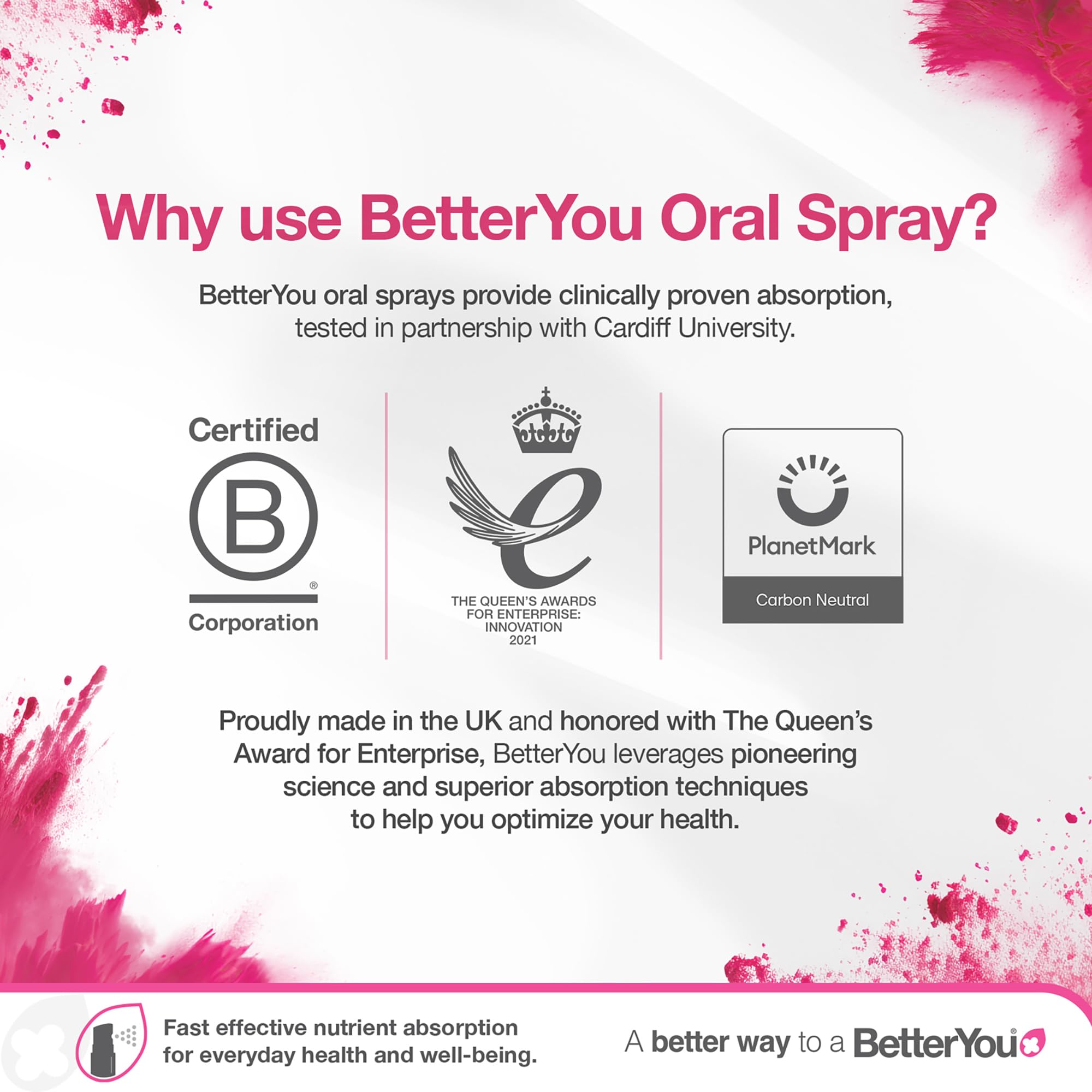 Planet-friendly carbon-negative packaging for BetterYou Boost B12 Oral Spray
