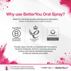 Planet-friendly carbon-negative packaging for BetterYou Boost B12 Oral Spray