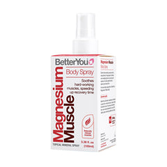 BetterYou Magnesium Muscle Body Spray bottle with label