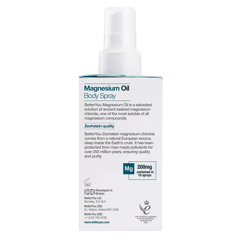 Cooling menthol and eucalyptus in BetterYou spray
