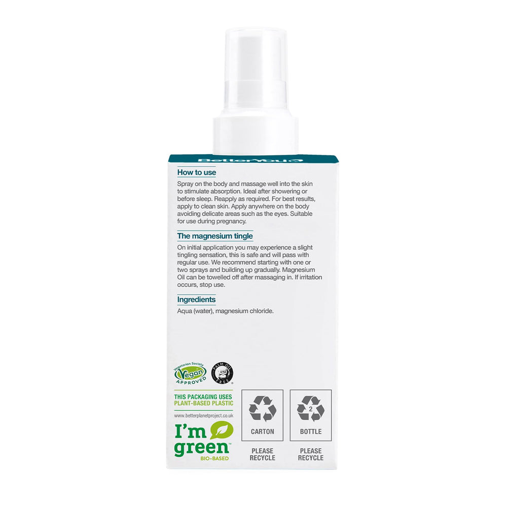 Vegan, palm-oil free BetterYou magnesium spray