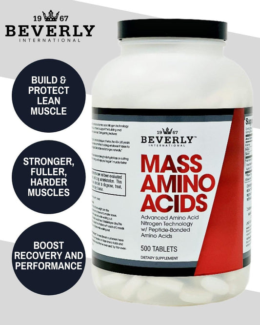 Close-up of Mass Amino Acids label