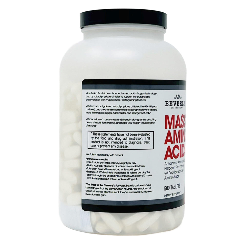 Serving suggestion: Mass Amino Acids tabs during workout