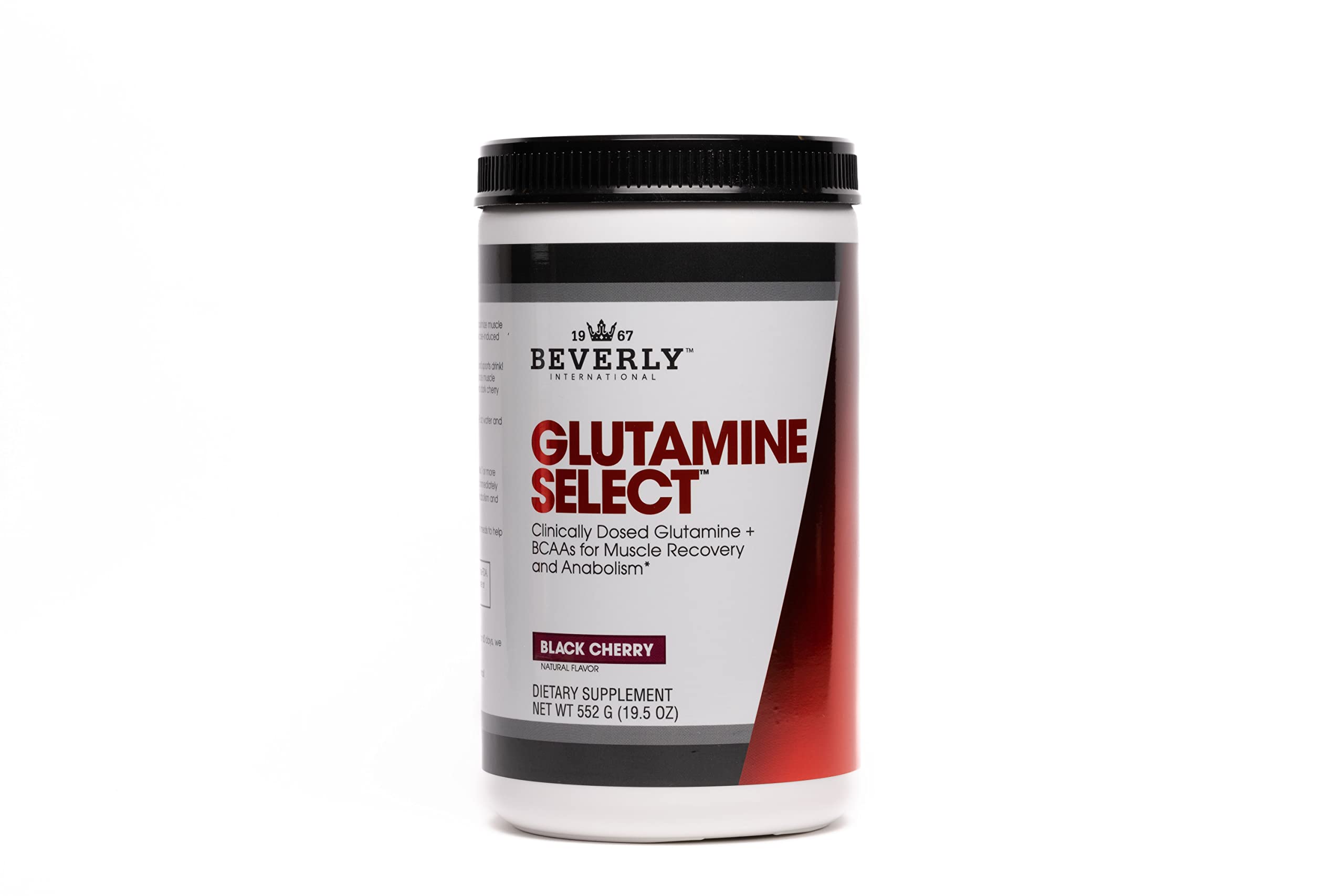Front view of Beverly International Glutamine Select container