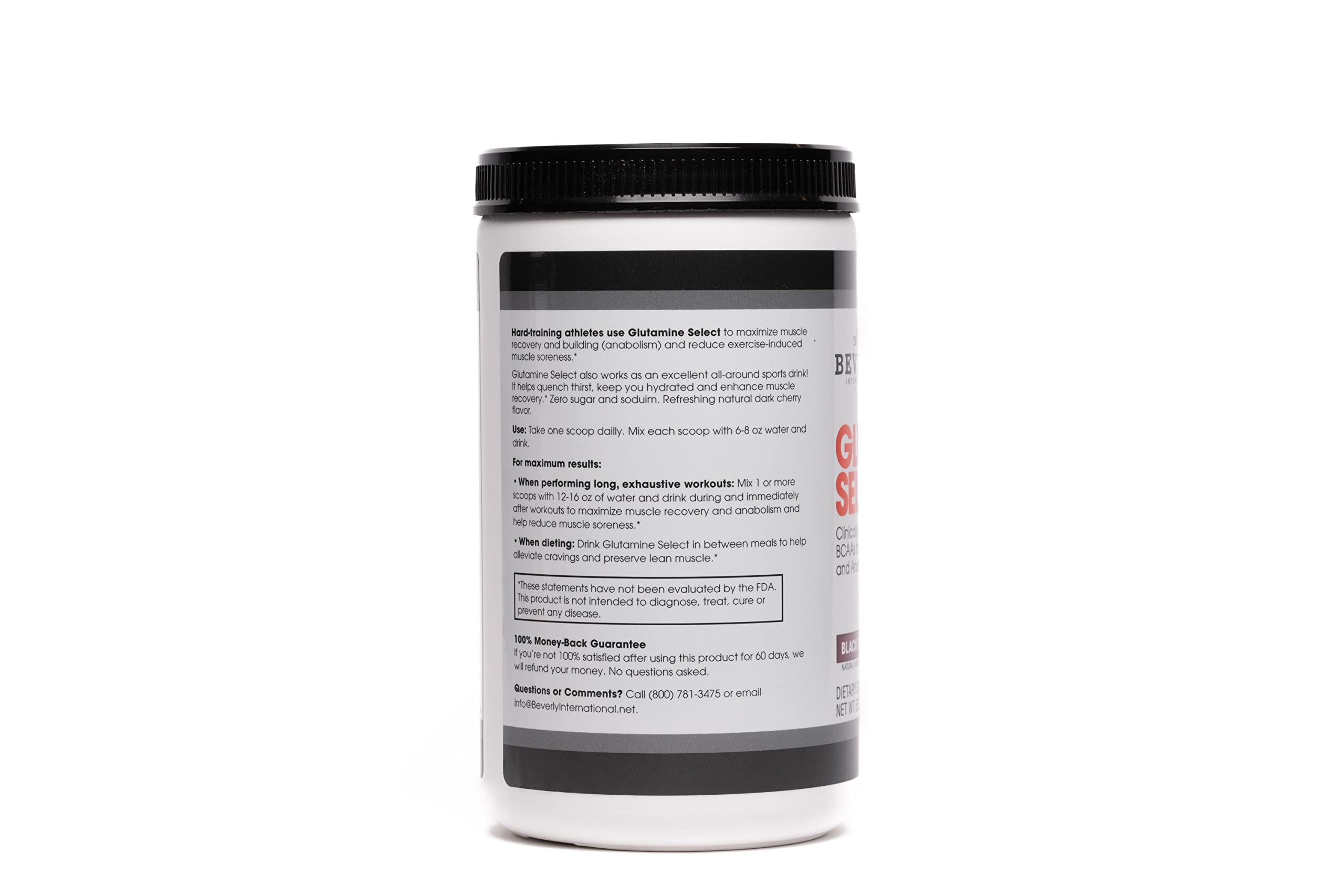 Ingredients: glutamine and amino acids in Beverly International Glutamine Select