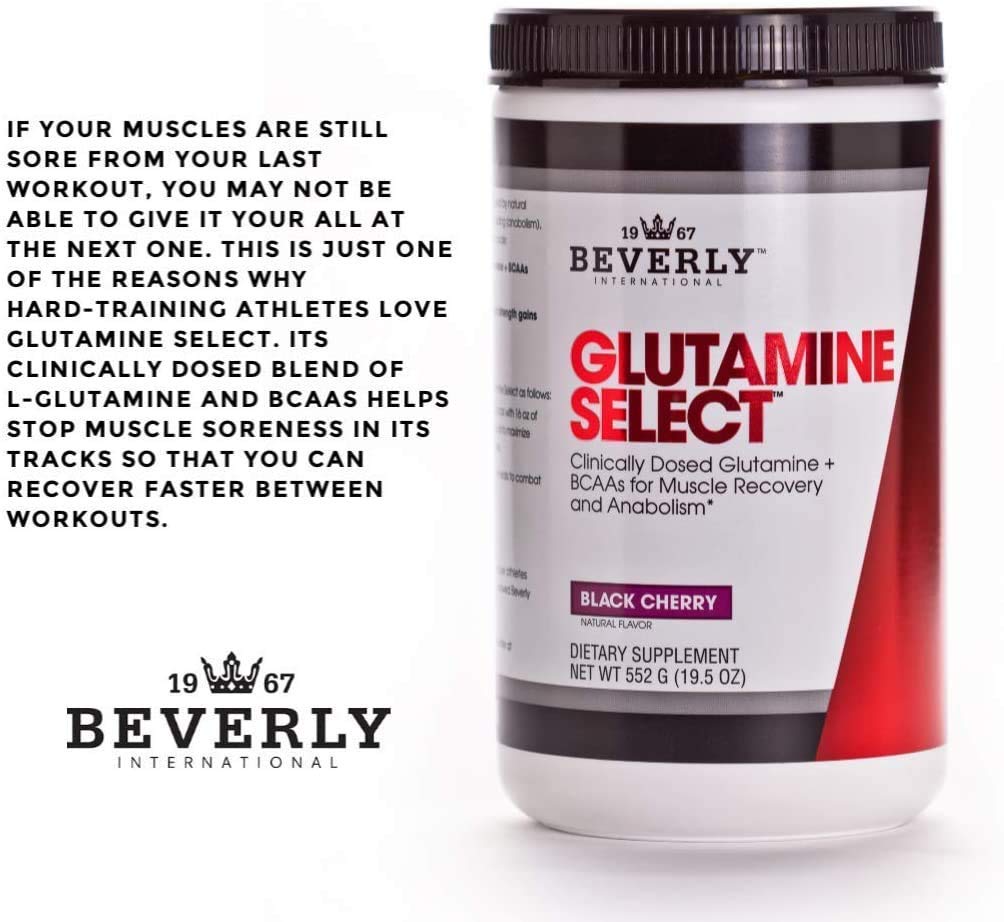 Nutrition facts for Beverly International Glutamine Select