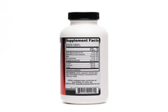 Close-up of Muscularity capsules next to bottle