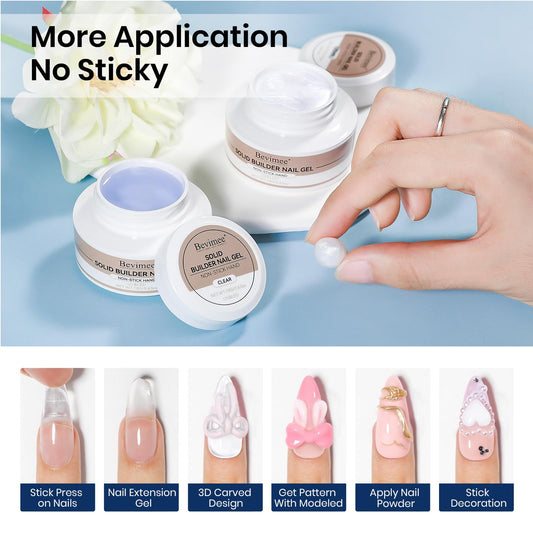 Bevimee pearl white molding gel bottle for sculpting nails at home