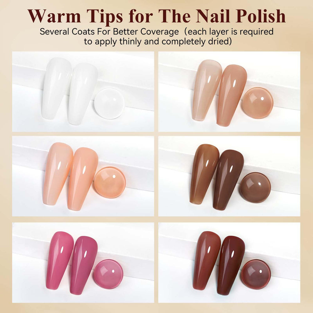 Bevimee vegan nail polish set nude bottle ideal for natural daytime looks
