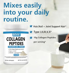 BEVIX Collagen Peptides Powder Advanced highlighting skin elasticity benefits