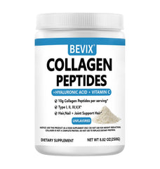 Front view of BEVIX Collagen Peptides Powder Advanced I-X 8.82oz unflavored