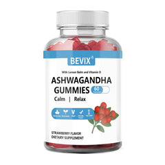 BEVIX Ashwagandha Gummies bottle against white background