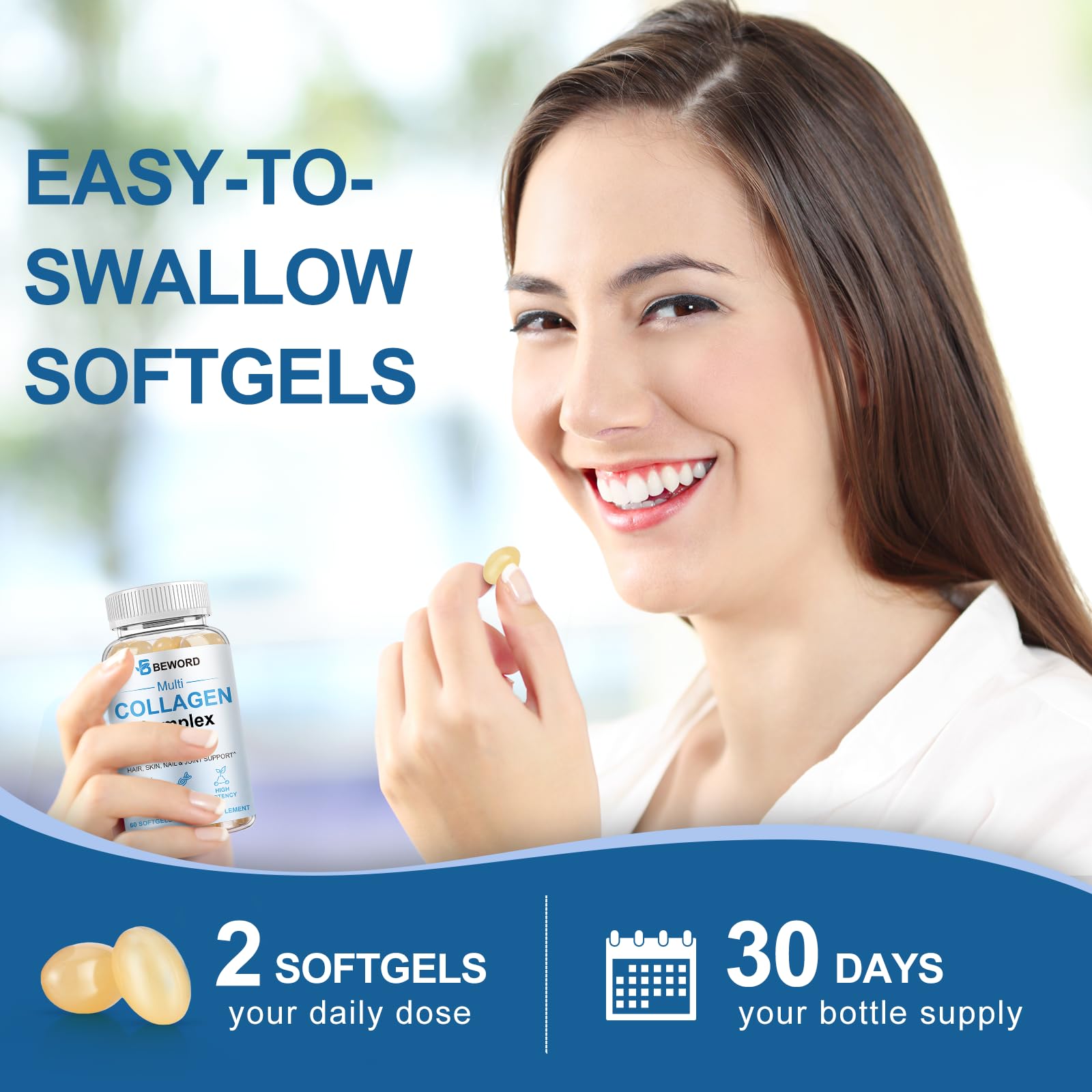 Active lifestyle benefits: skin, hair, nails and joints support