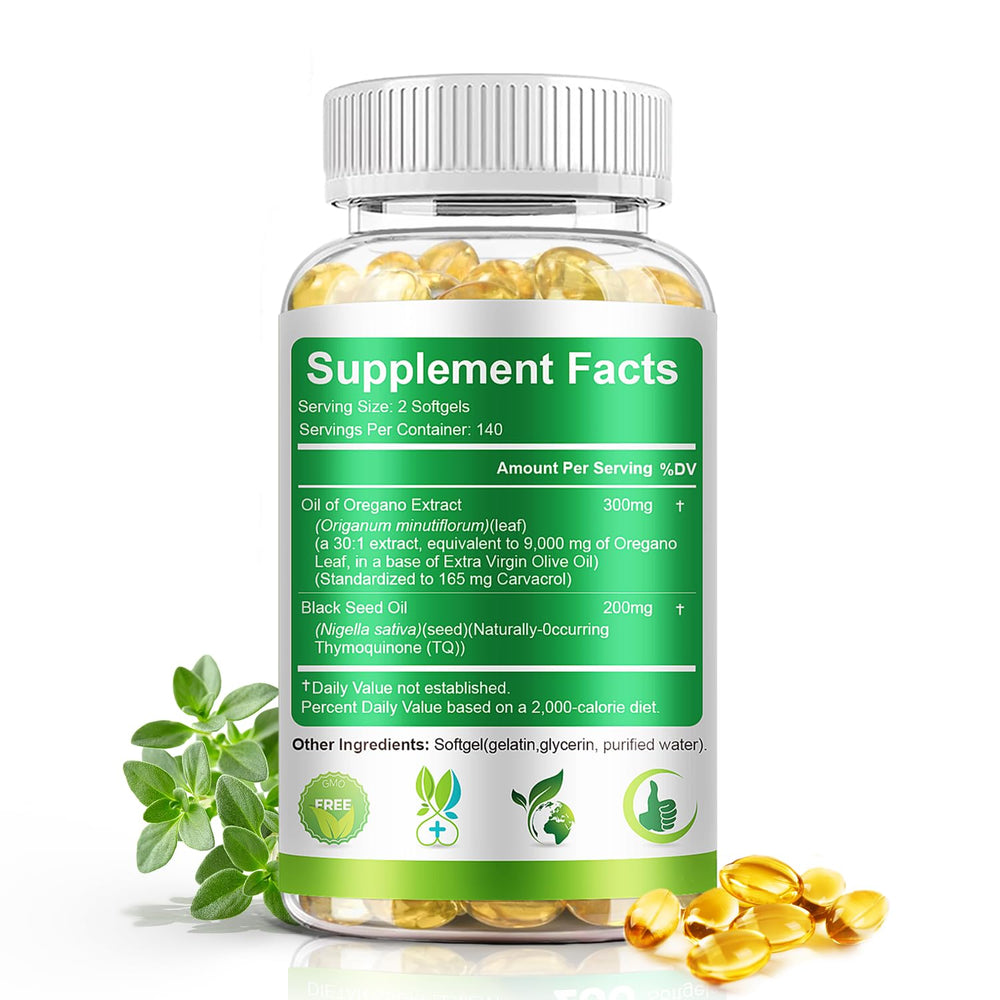 Enteric-coated capsules to minimize oregano aftertaste