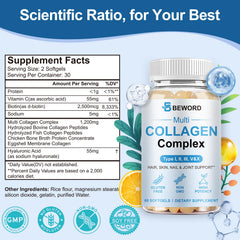 Vitamin C and Hyaluronic Acid enhanced collagen