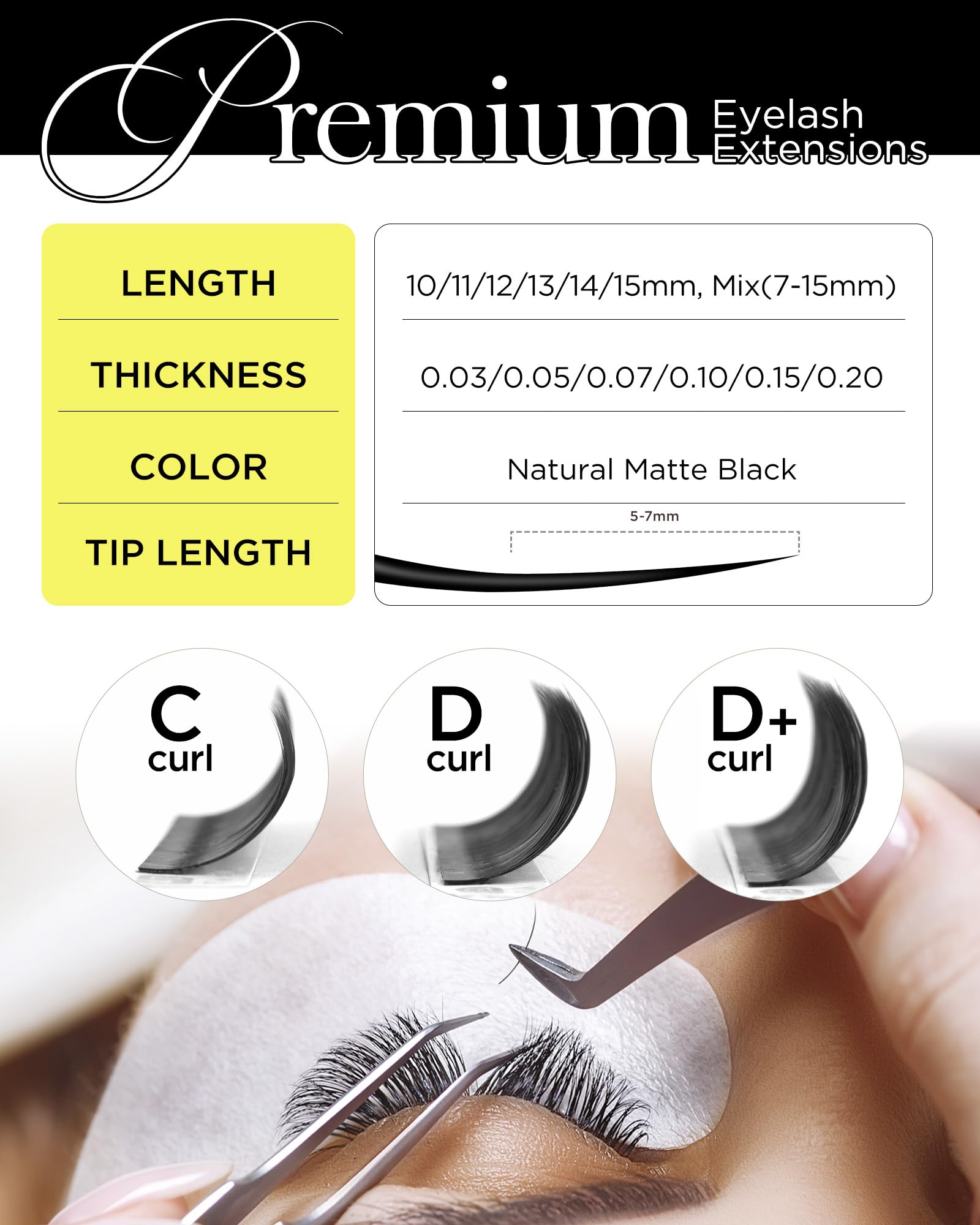 BEYELIAN volume lashes with elongated tips for dramatic yet light feel.