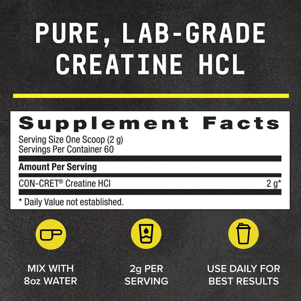 Beyond Raw Creatine HCl powder on a shelf showing compact packaging for easy storage.