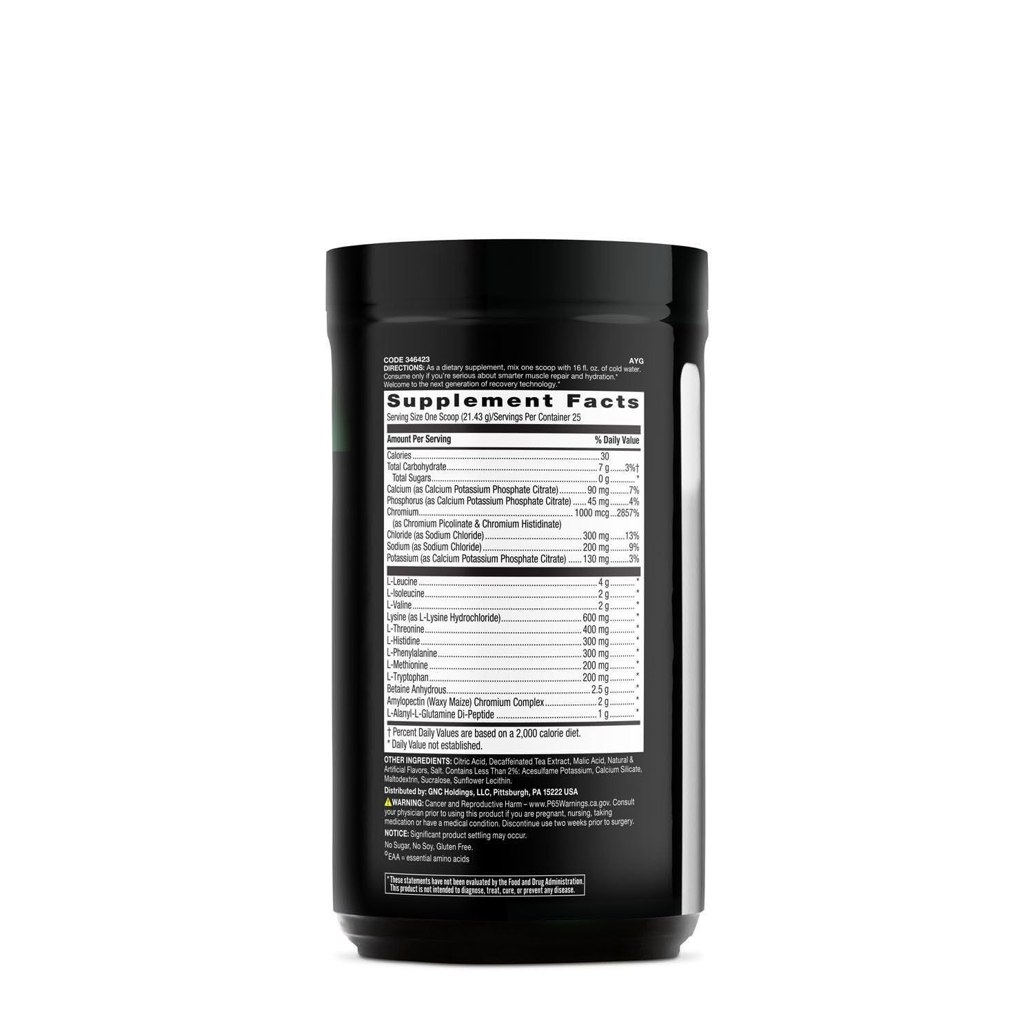BEYOND RAW Precision Amino Peach Mango Iced Tea flavor label