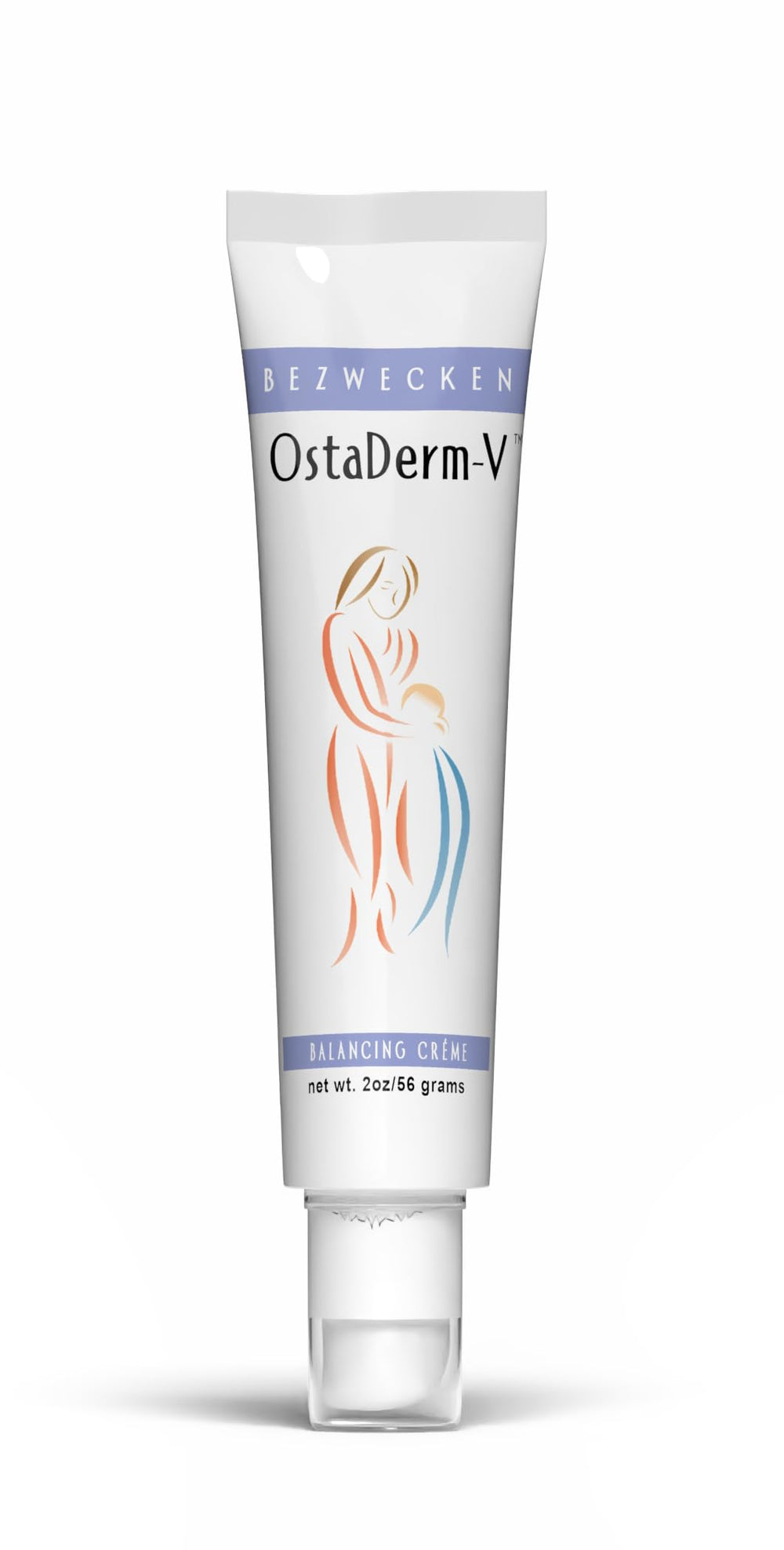Bezwecken OstaDerm-V bottle showing a gentle, alcohol-free vaginal care cream suited for sensitive skin