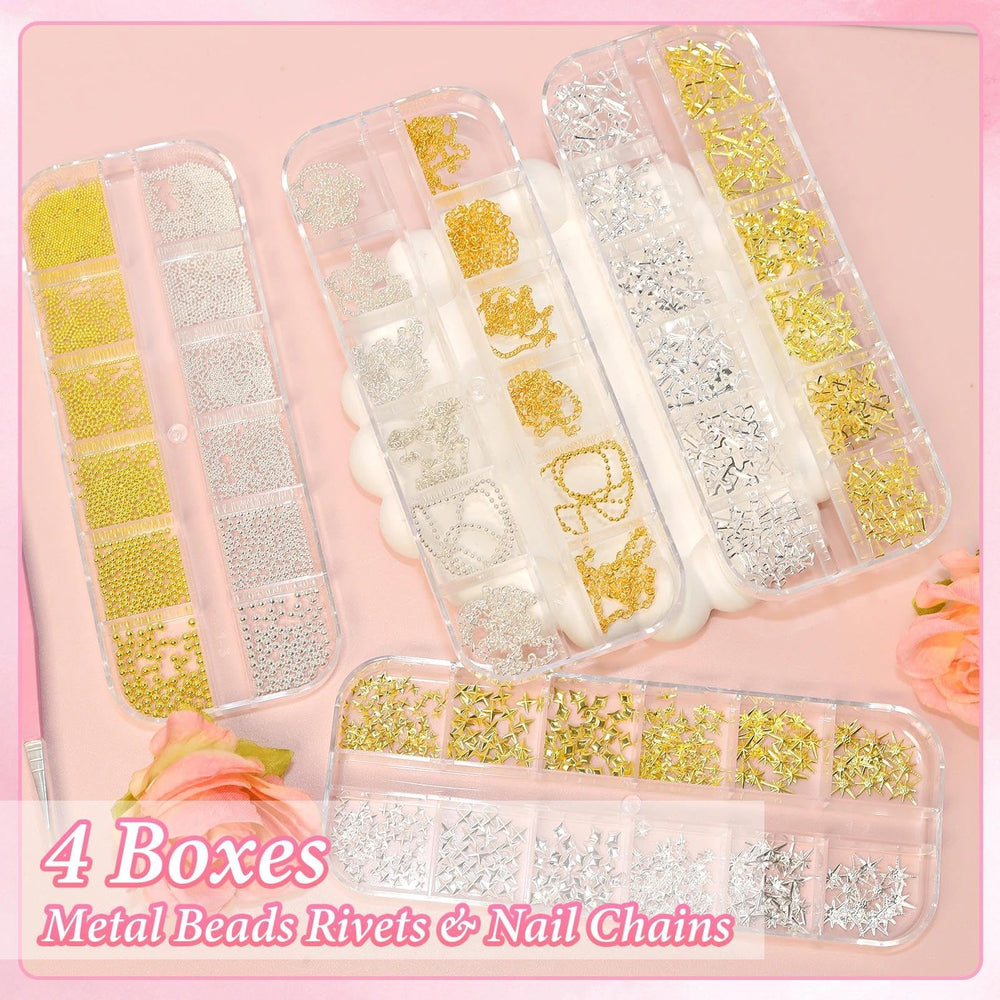 Bezztito nail art chains for metallic detailing
