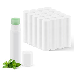 BFZMSLY mint lip balm in a blank 0.15 oz tube for customizable party favors and moisture on the go