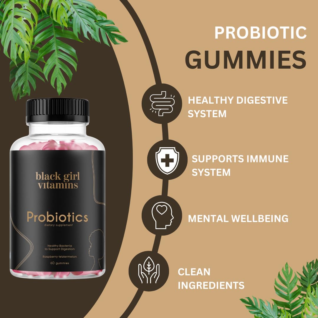 Gluten-free probiotic gummies label and bottle shot