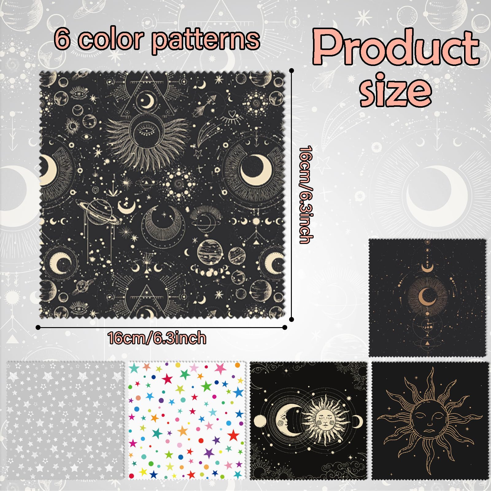 Multi-pattern eyeglasses cleaning cloths for women and men