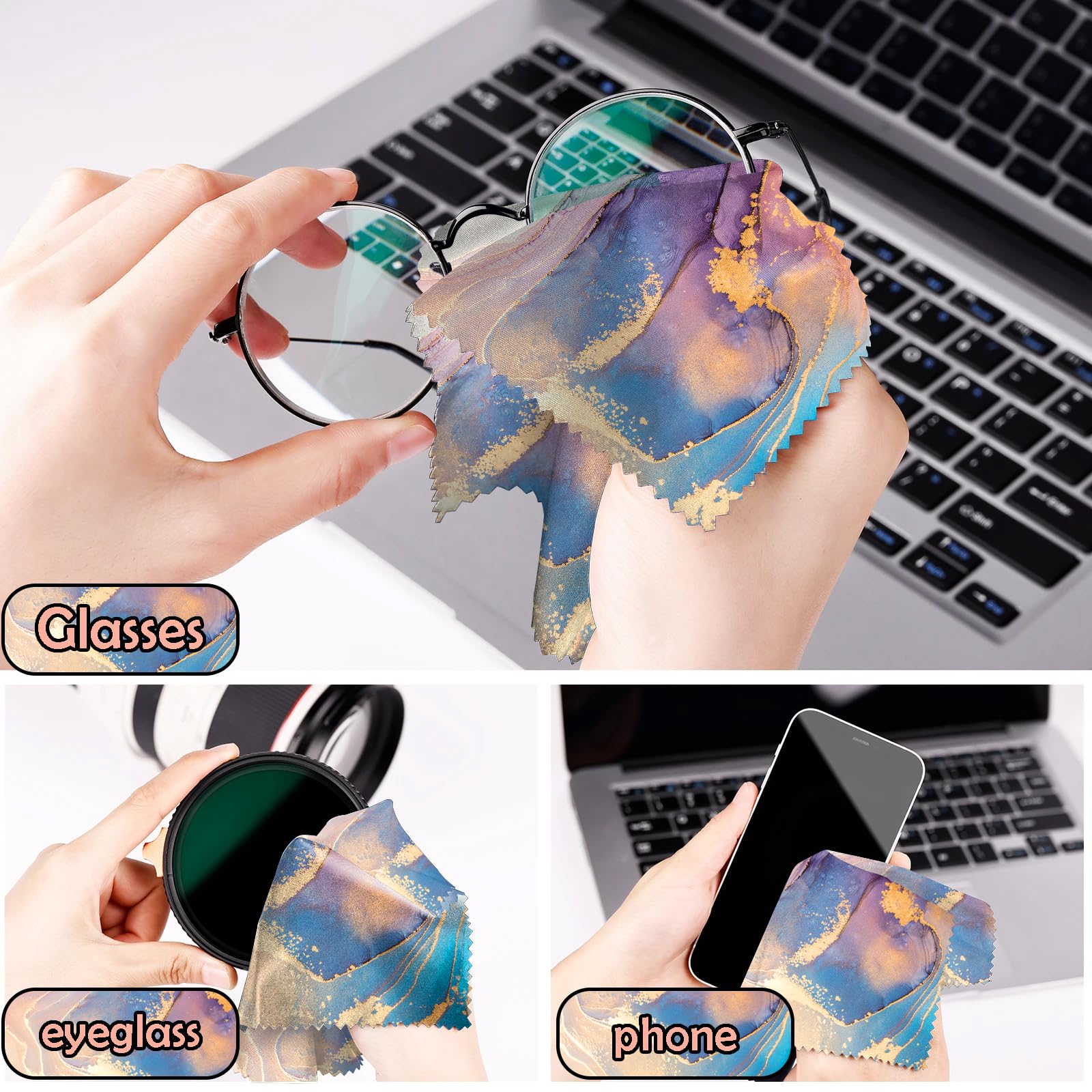 Cloth used to wipe phone screens and camera lenses
