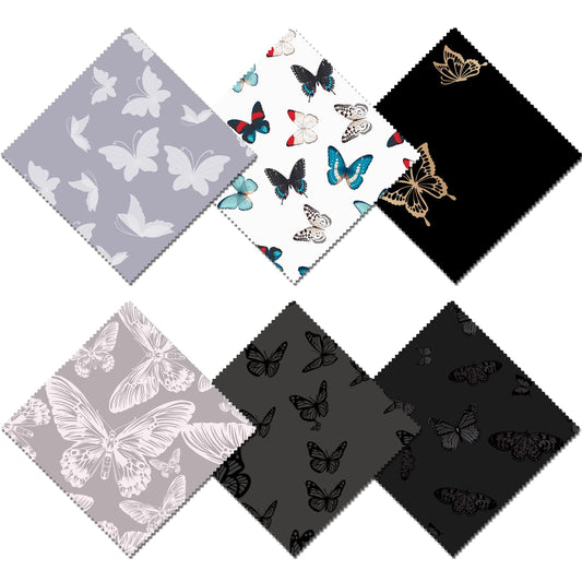 BHAHB butterfly-pattern microfiber glasses cleaning cloths in packaging