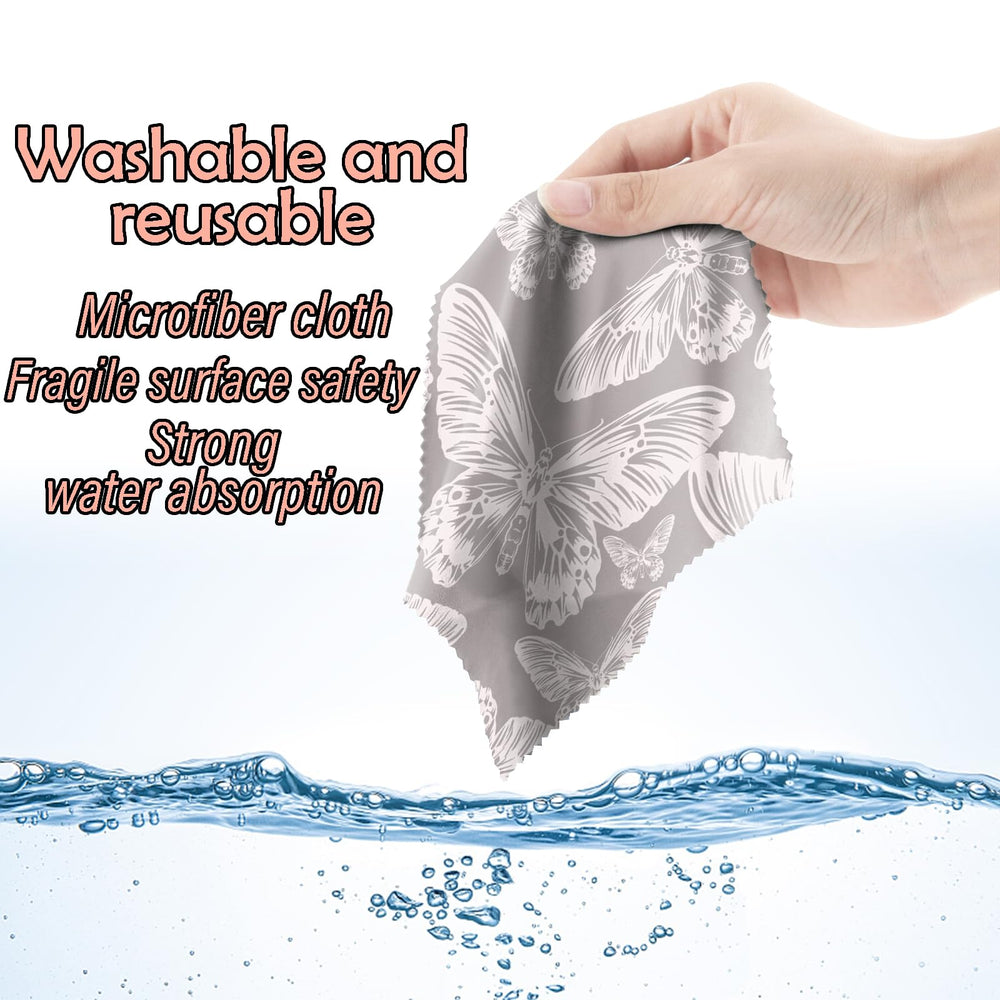 Reusable and washable microfiber cleaning cloths for cameras and screens