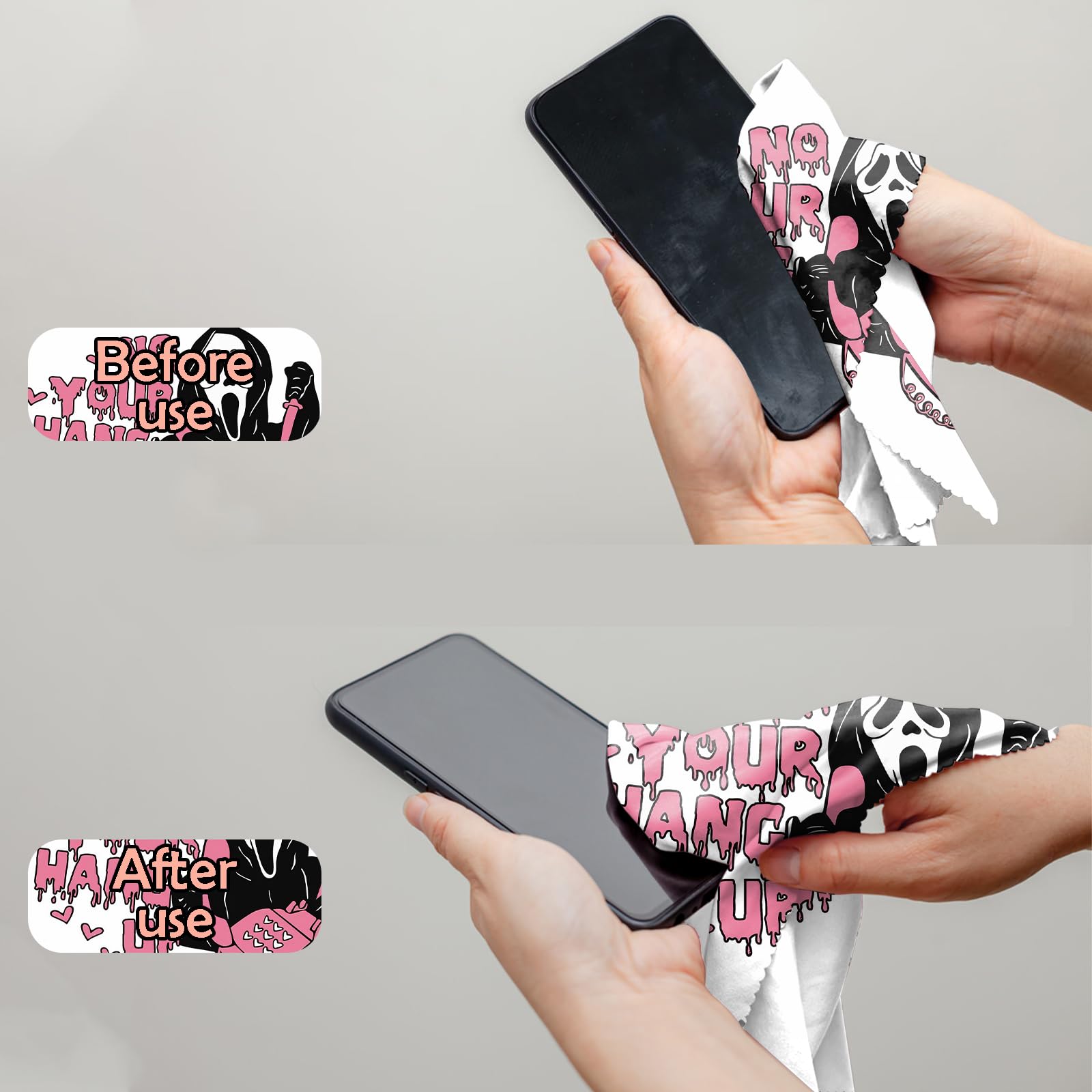 Soft microfiber cloth safe for camera lenses and delicate surfaces