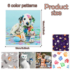 BHAHB microfiber glasses cleaning cloth Dog pattern