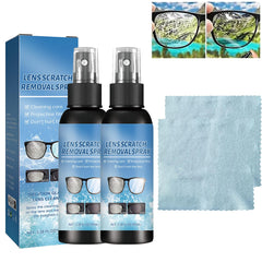 Two-bottle Biaoyun Lens Scratch Removal Spray packaging