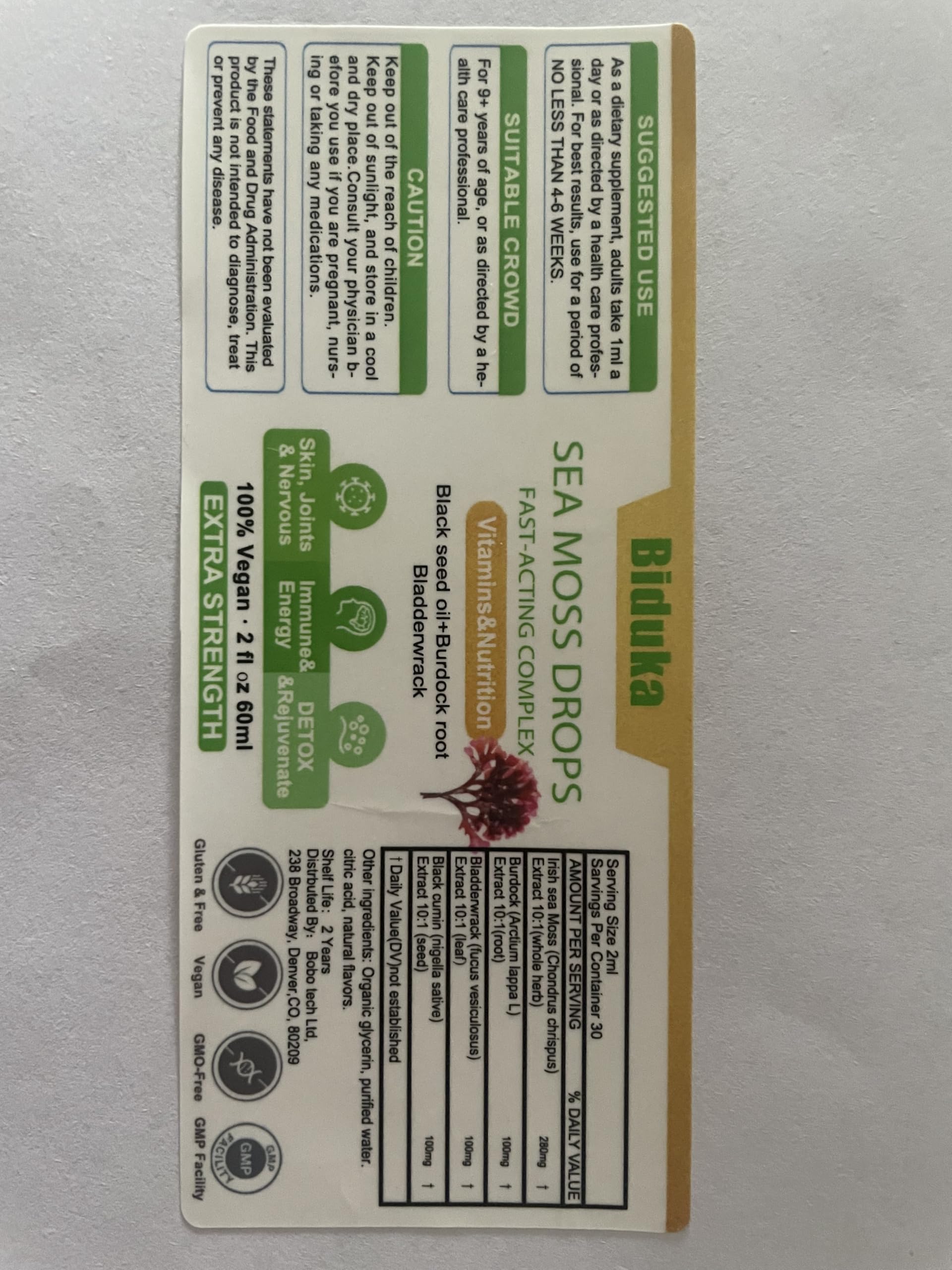 Lifestyle image showing daily use of Sea Moss Drops