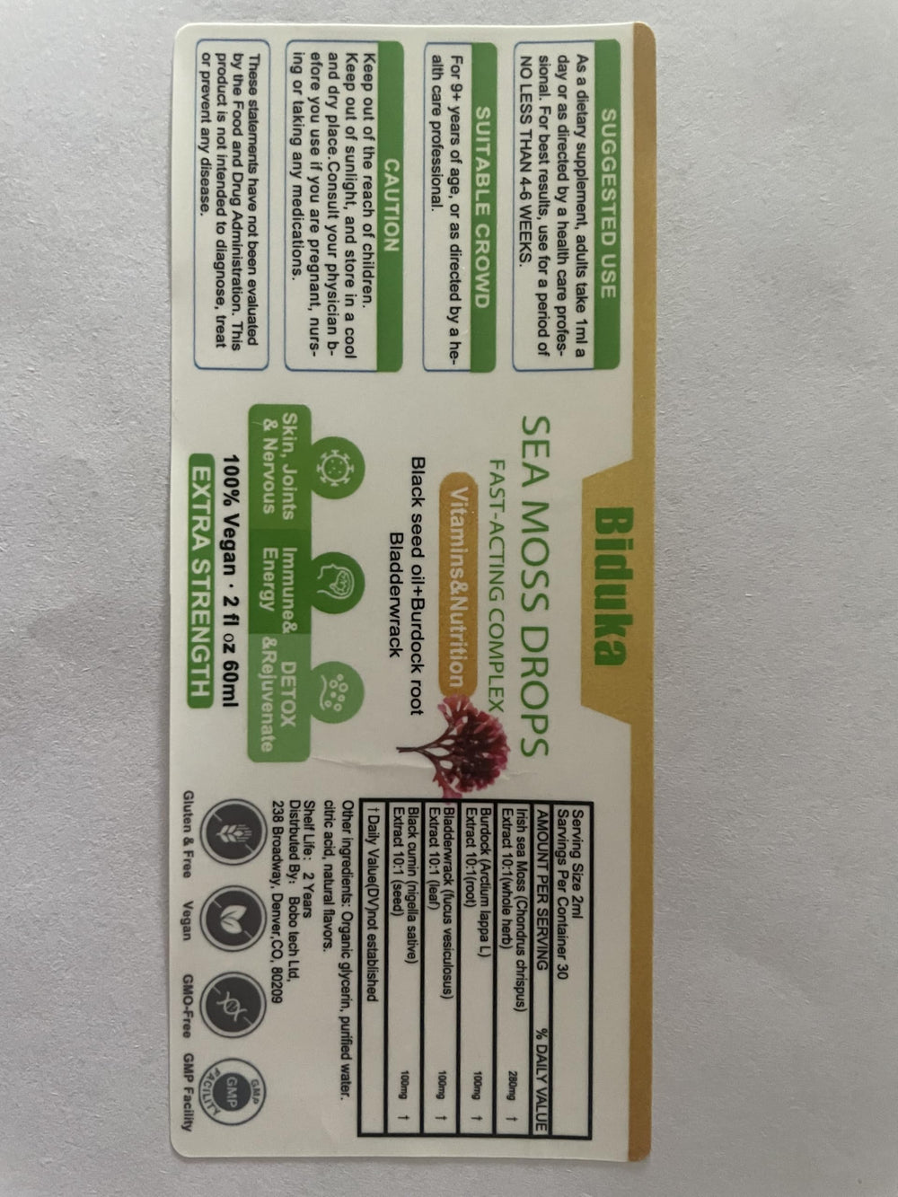 Lifestyle image showing daily use of Sea Moss Drops
