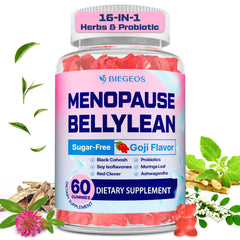 Biegeos menopause gummies packshot for daily menopause support and convenience.