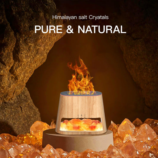 Close-up of Himalayan pink salt crystals for diffuser